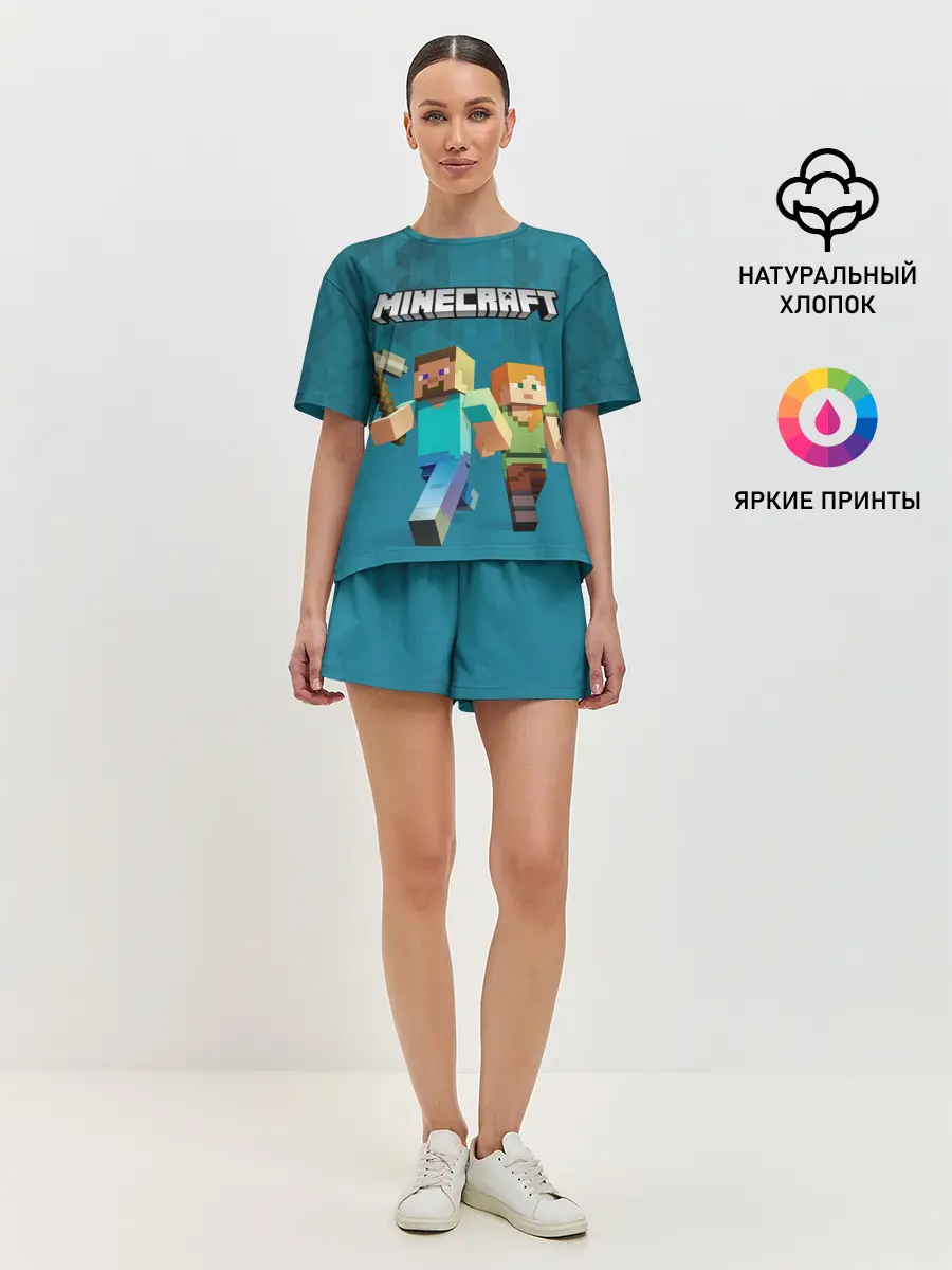 Женская пижама с шортами / Minecraft