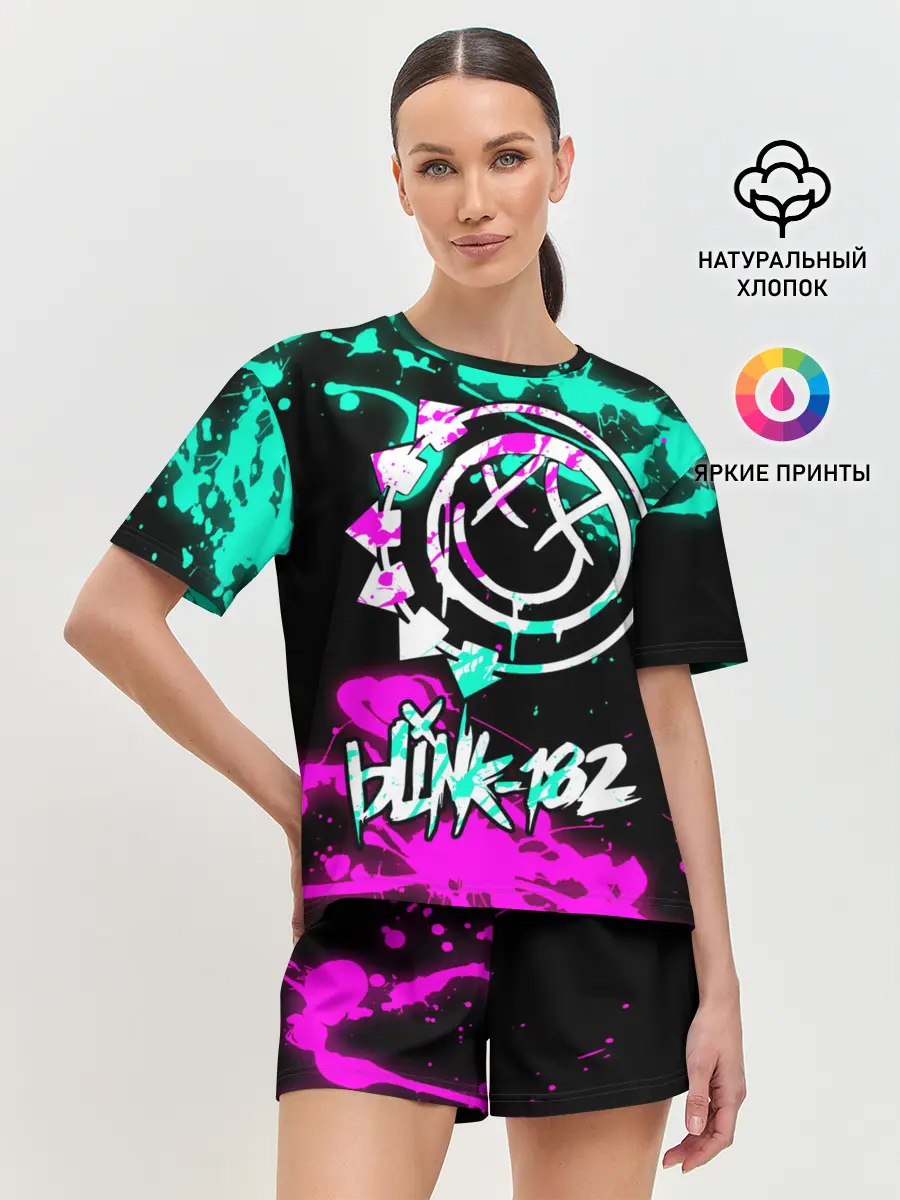 Женская пижама с шортами / Blink-182