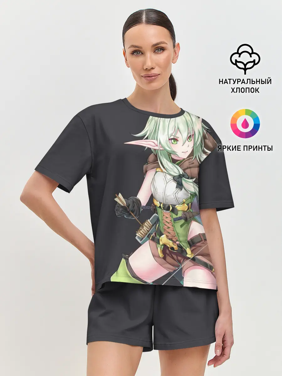 Женская пижама с шортами / Высшая эльфийка-лучница