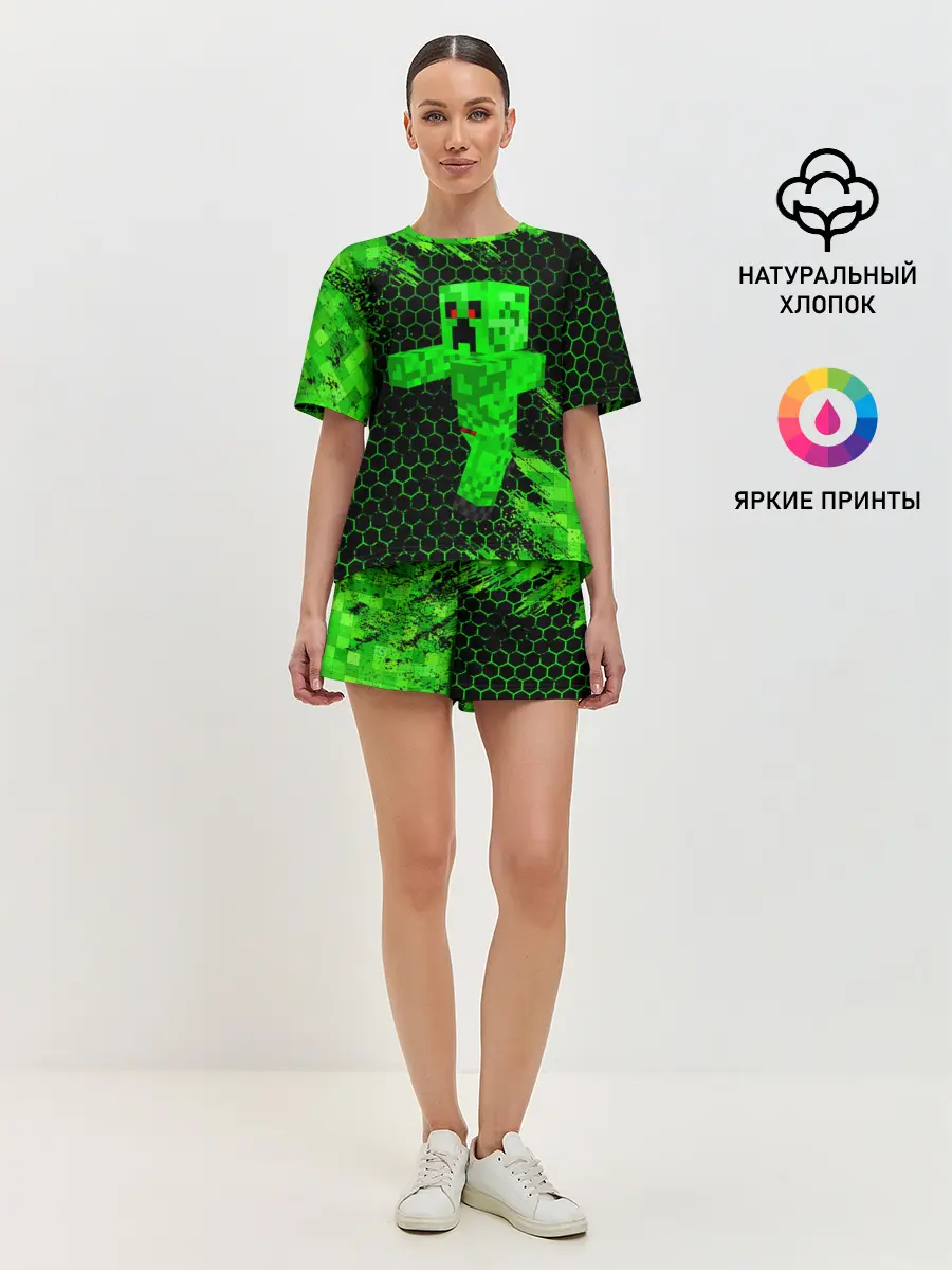 Женская пижама с шортами / MINECRAFT CREEPER
