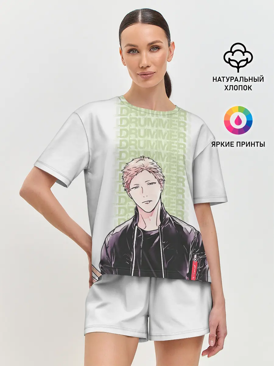 Женская пижама с шортами / Drummer