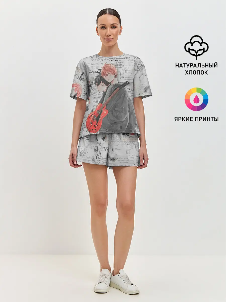 Женская пижама с шортами / Сато и Рицу