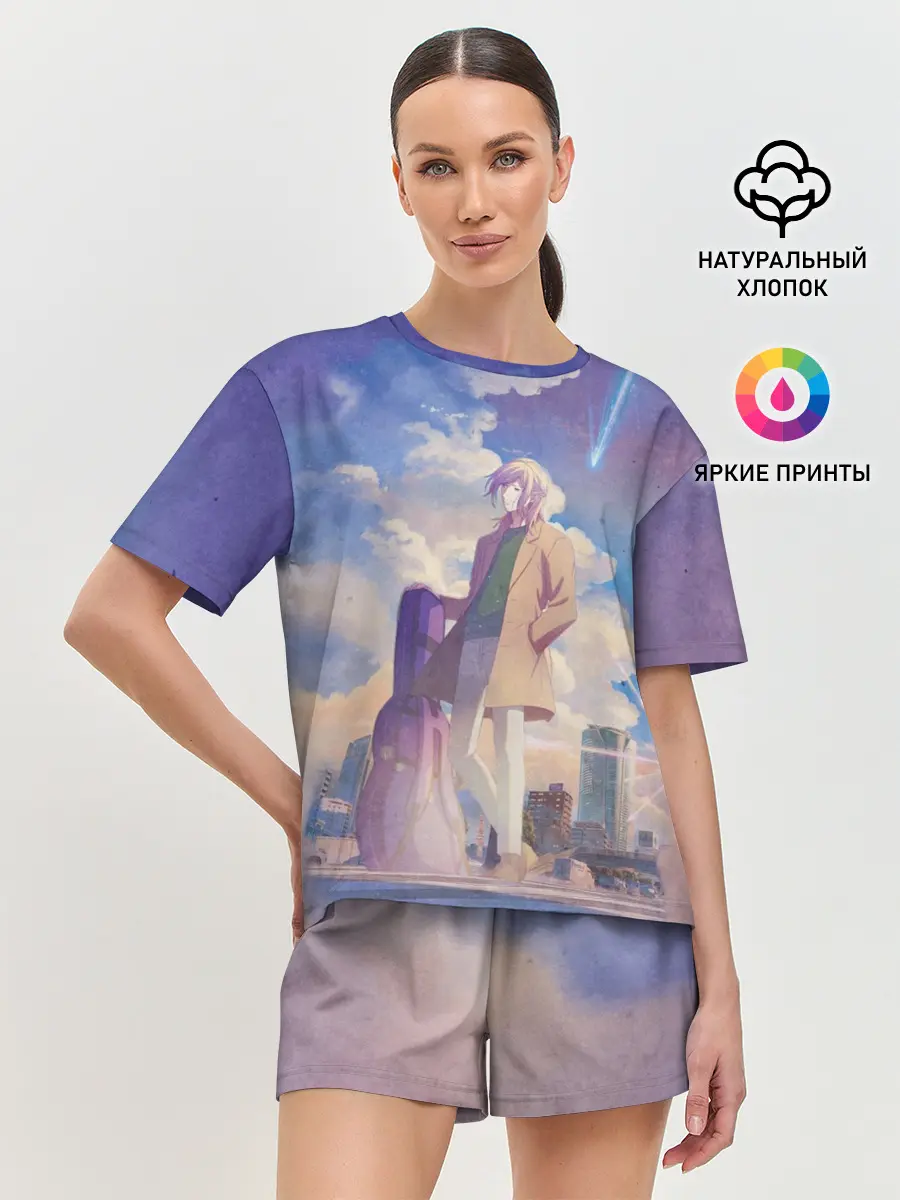 Женская пижама с шортами / Харуки и Акихико