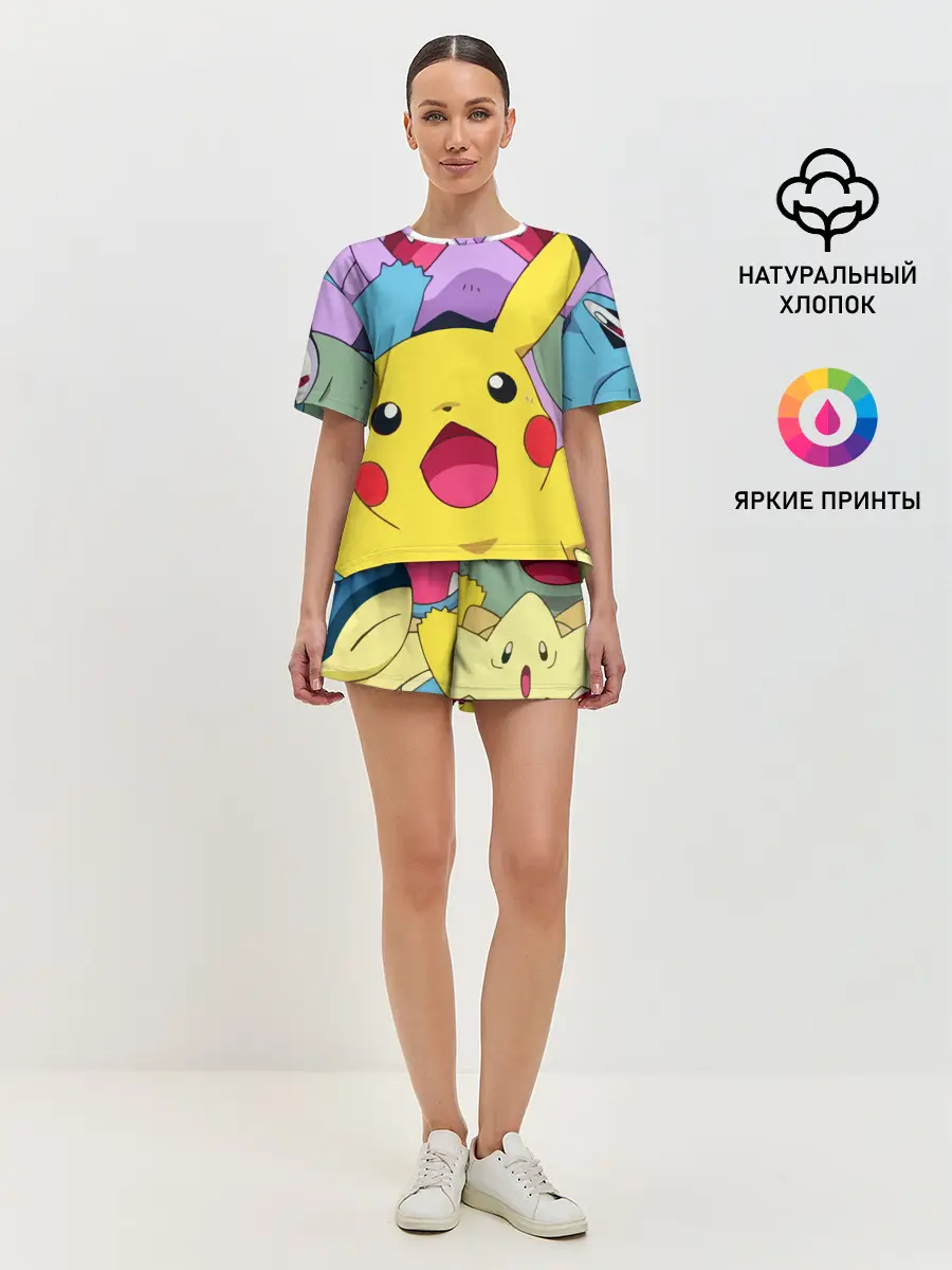 Женская пижама с шортами / Pokemon bros