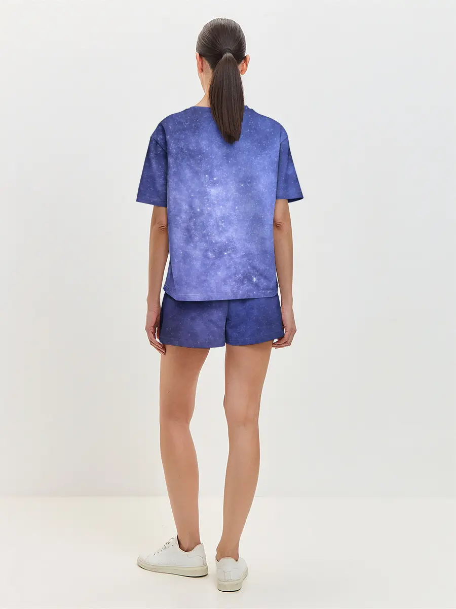 Женская пижама с шортами / Звезды в космосе