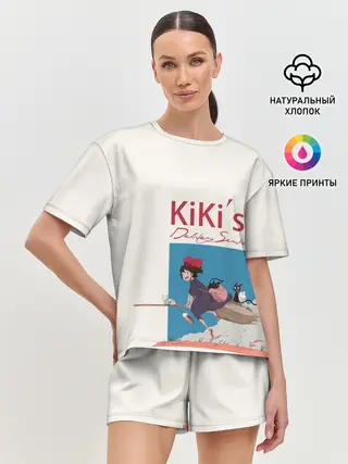 Женская пижама с шортами / Kiki’s Delivery Service на метле