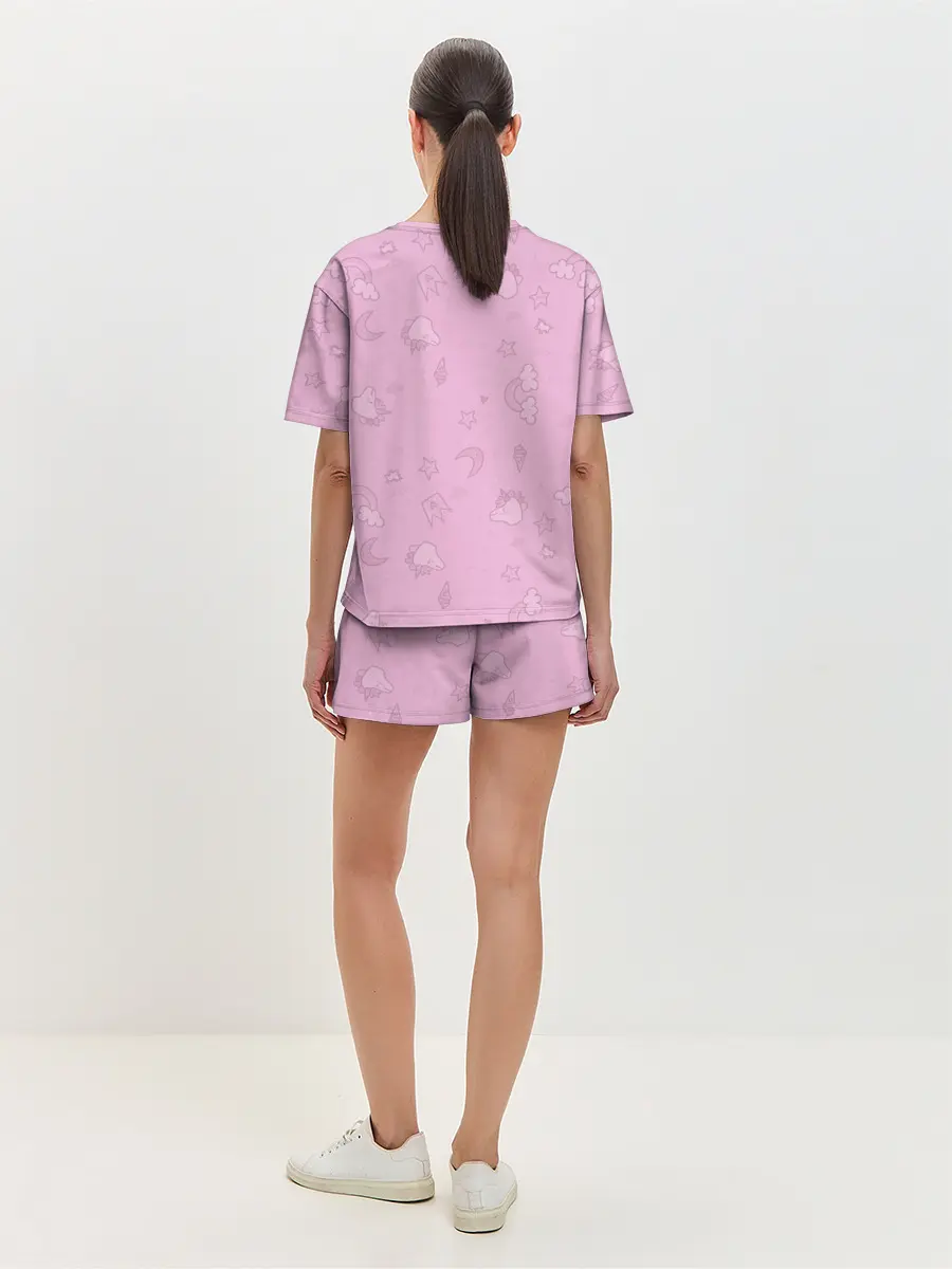 Женская пижама с шортами / Пухленький единорог