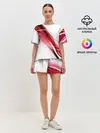 Женская пижама с шортами / GEOMETRY STRIPES RED