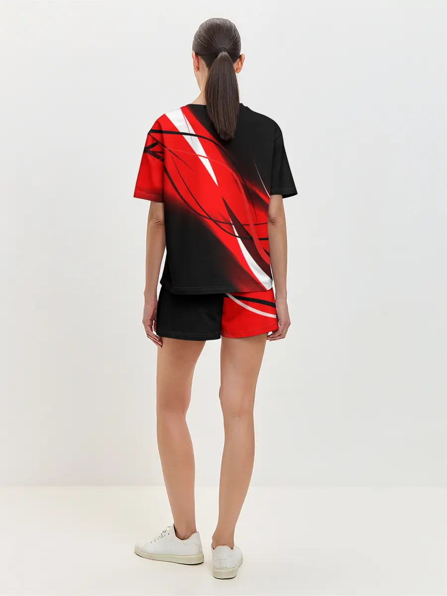 Женская пижама с шортами / KIMETSU NO YAIBA маленький лого