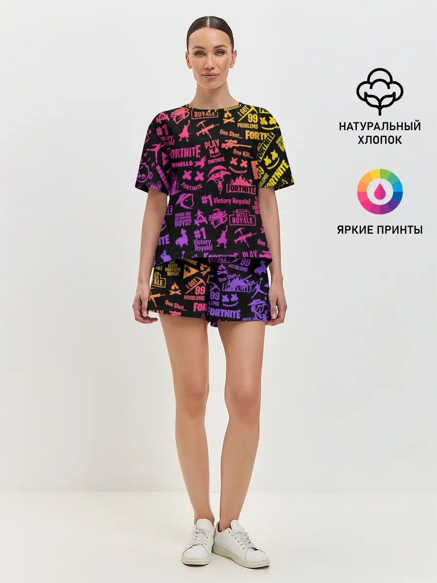 Женская пижама с шортами / FORTNITE PARTY EVENT / ФОРТНАЙТ