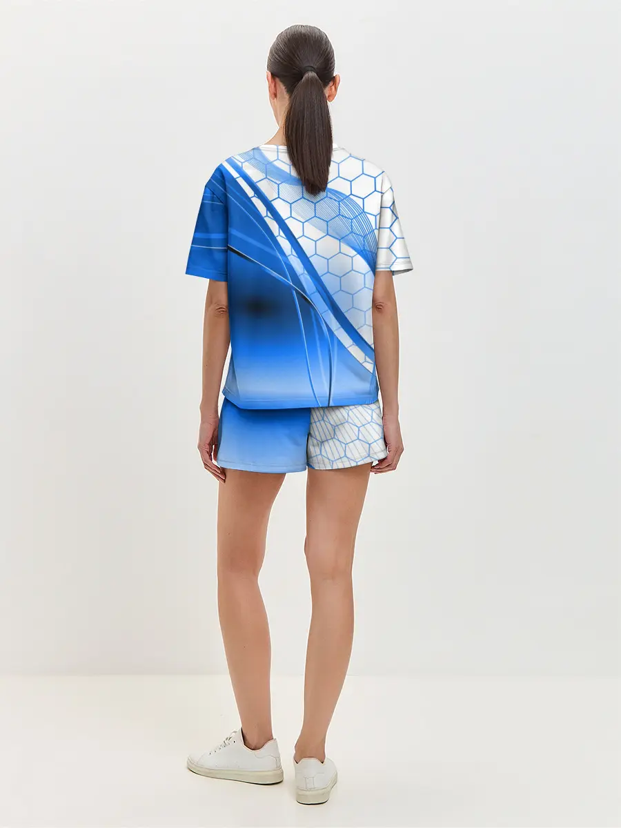 Женская пижама с шортами / ABSTRACT BLUE