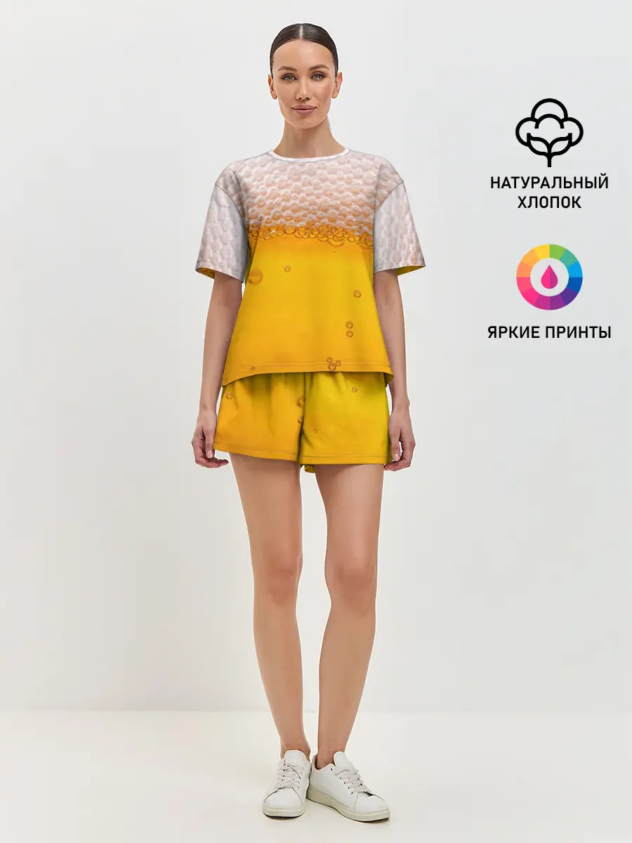 Женская пижама с шортами / ЖИВОЕ ПЕННОЕ