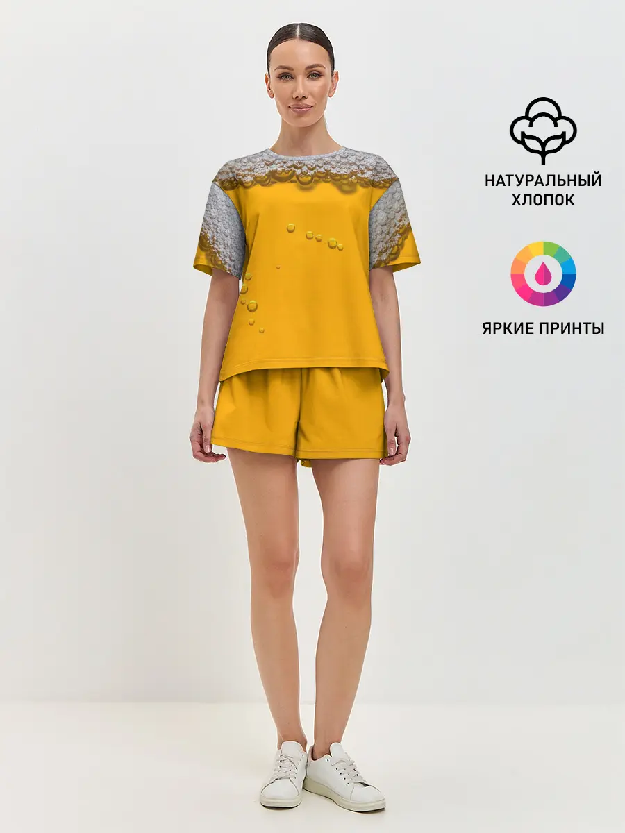 Женская пижама с шортами / ПИВНОЕ СЧАСТЬЕ