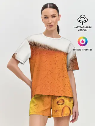 Женская пижама с шортами / ПИВО!