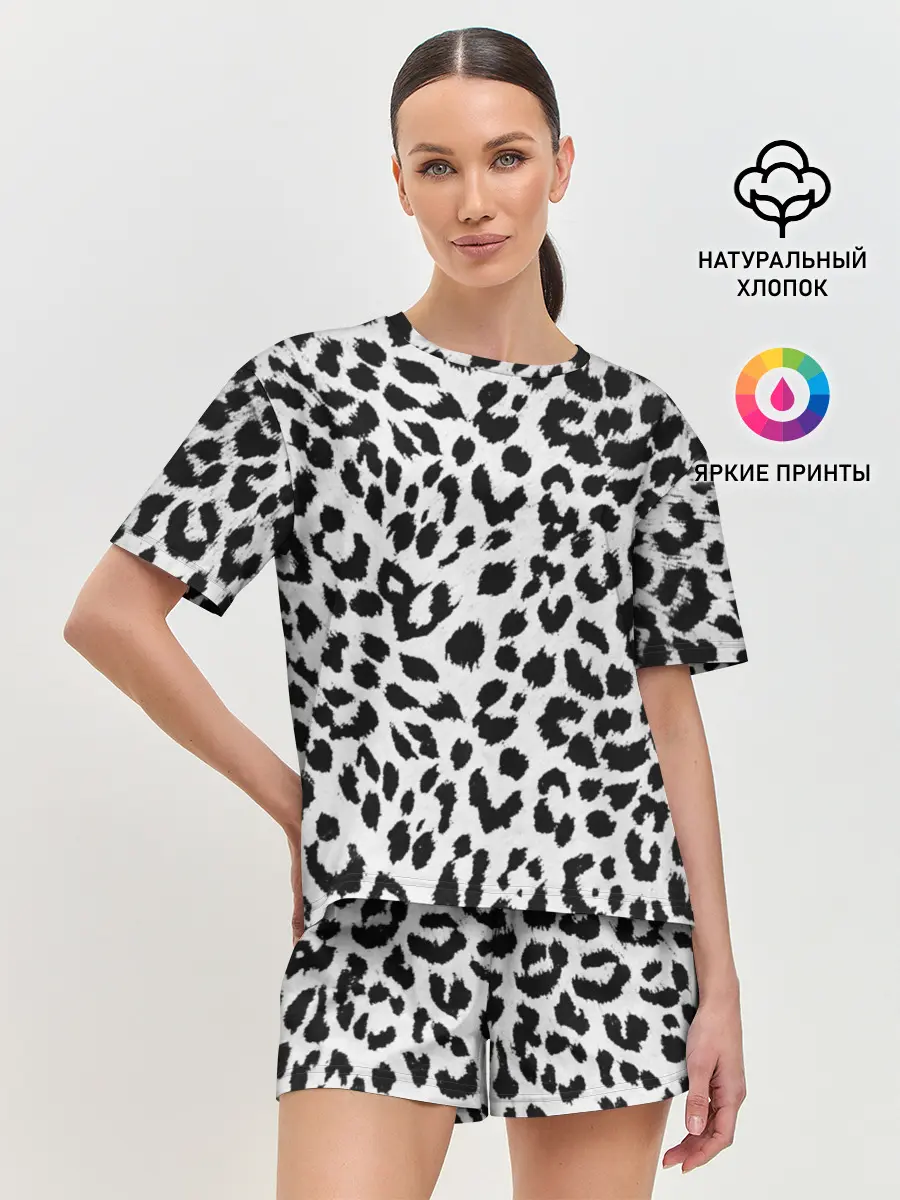 Женская пижама с шортами / ЯГУАР ТЕКСТУРА