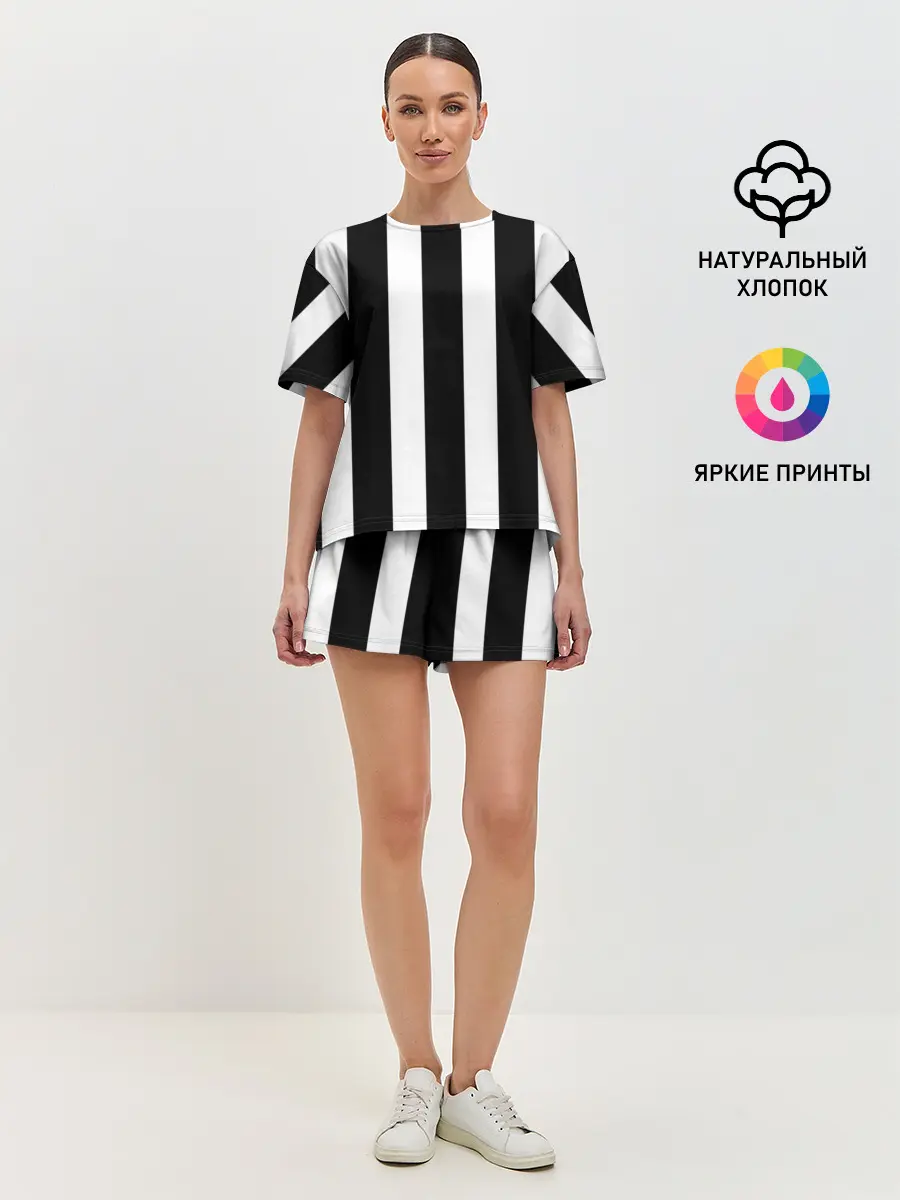 Женская пижама с шортами / Полоска