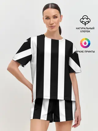 Женская пижама с шортами / Полоска
