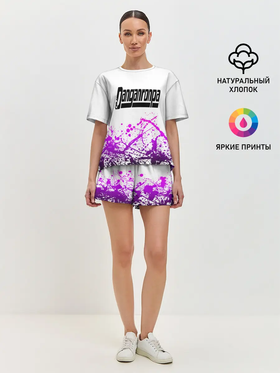 Женская пижама с шортами / Danganronpa purple