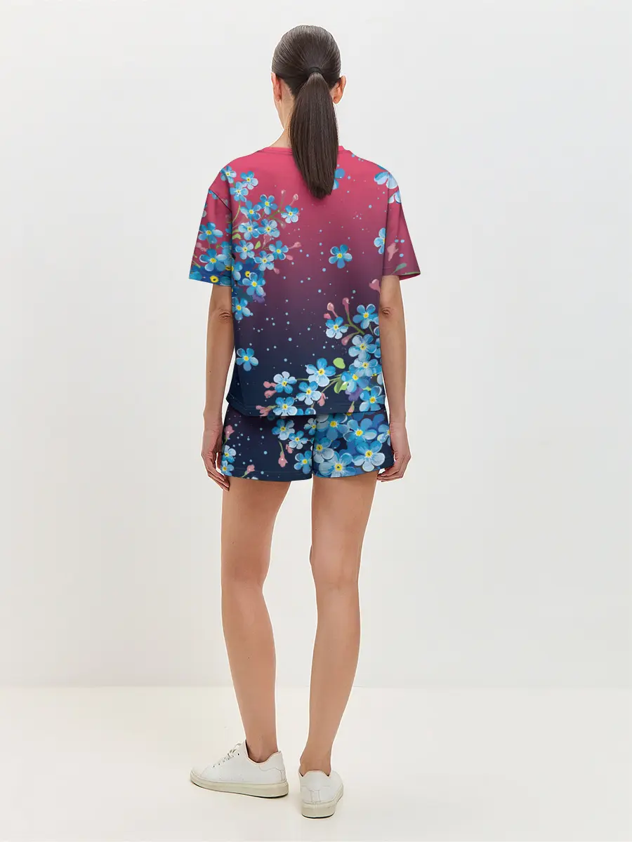 Женская пижама с шортами / НЕЗАБУДКИ