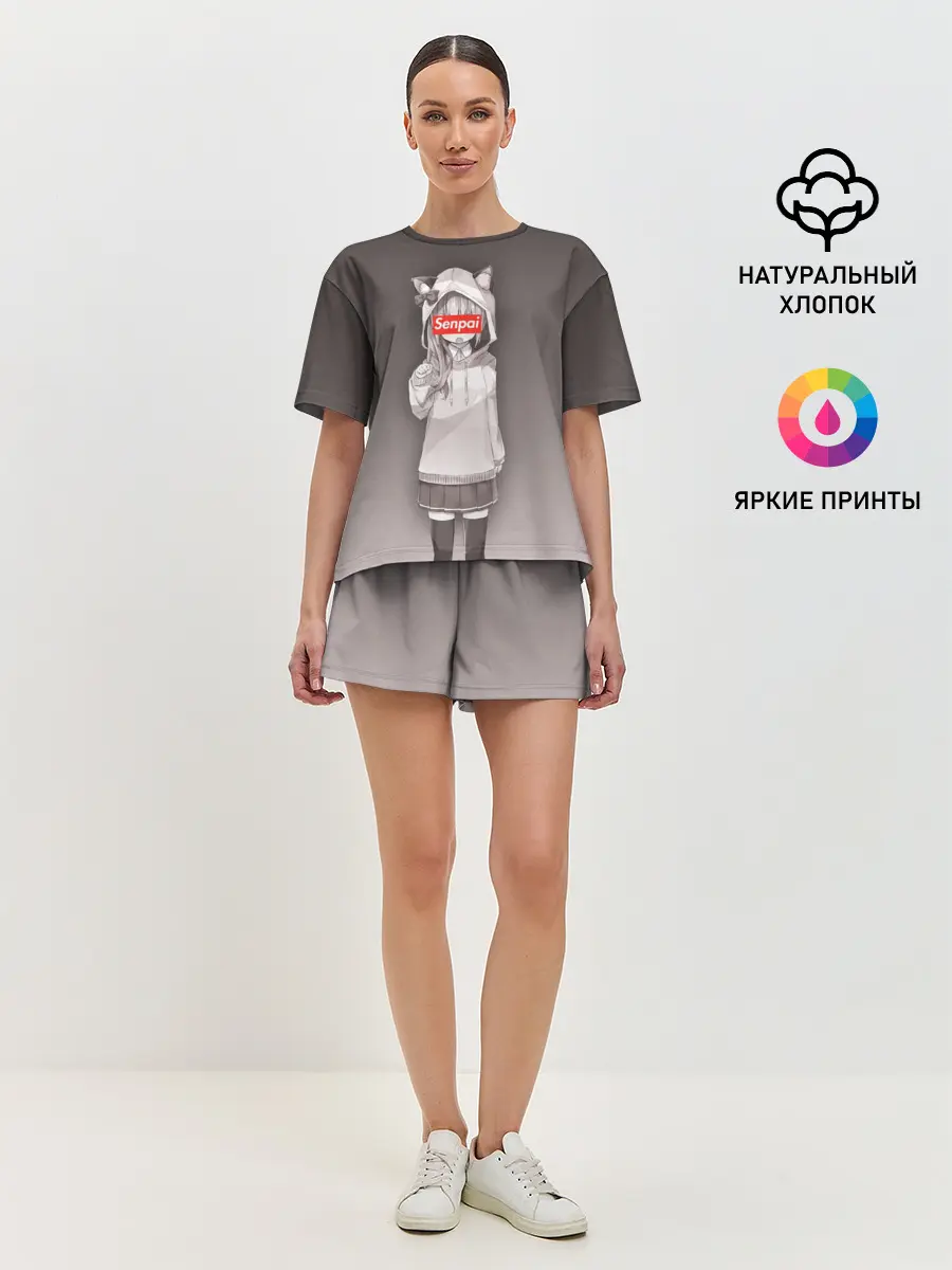 Женская пижама с шортами / Senpai,