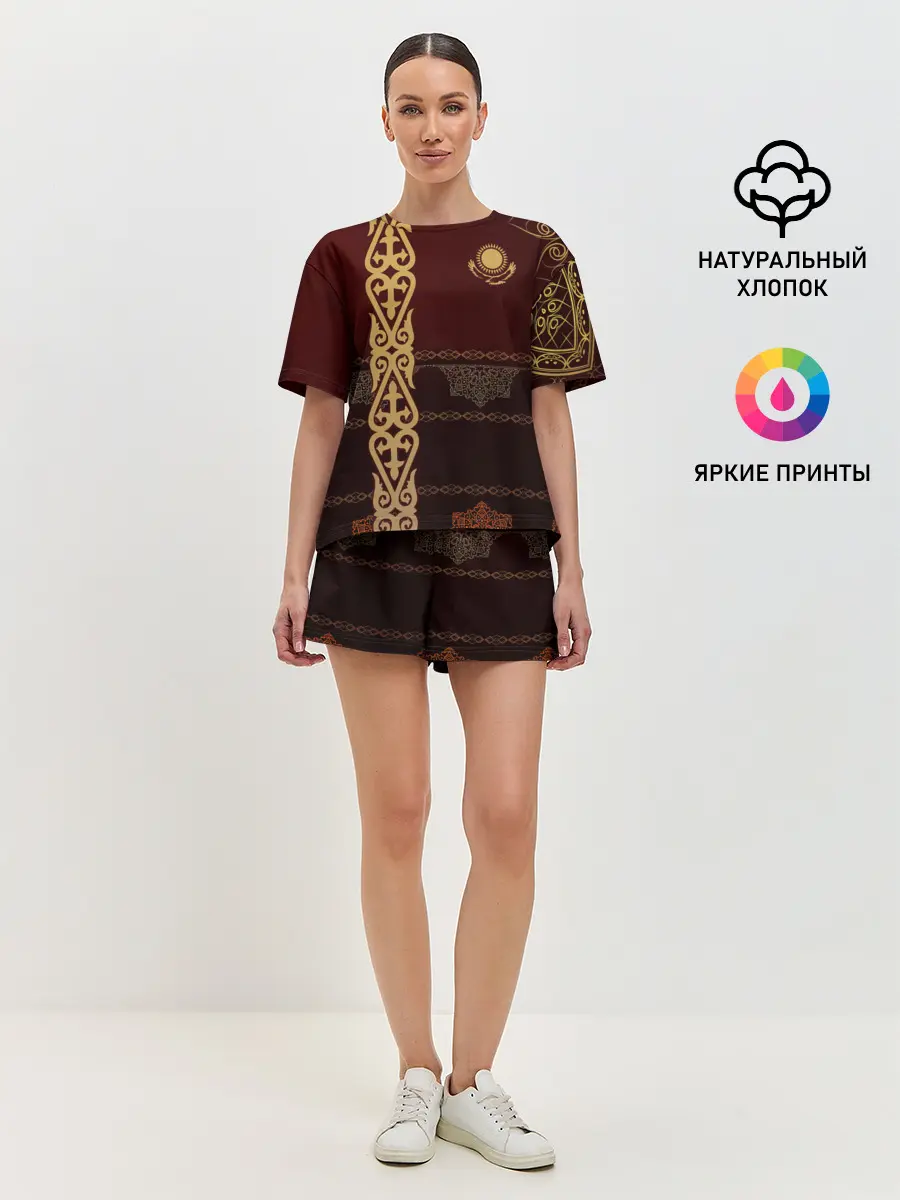 Женская пижама с шортами / Форма Казахстан