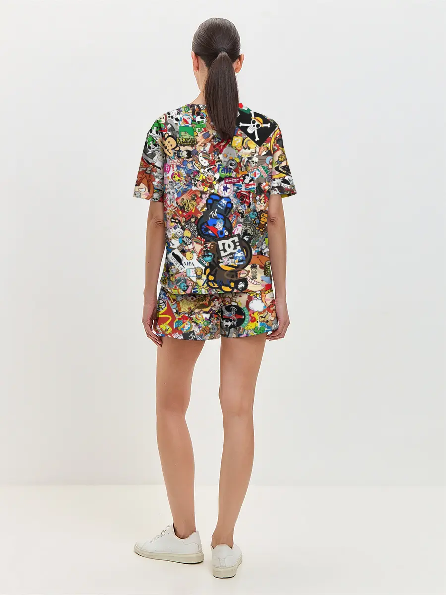 Женская пижама с шортами / Стикеры