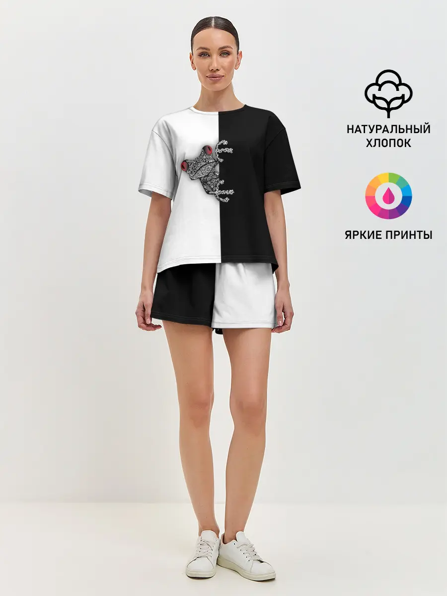 Женская пижама с шортами / Лягуха