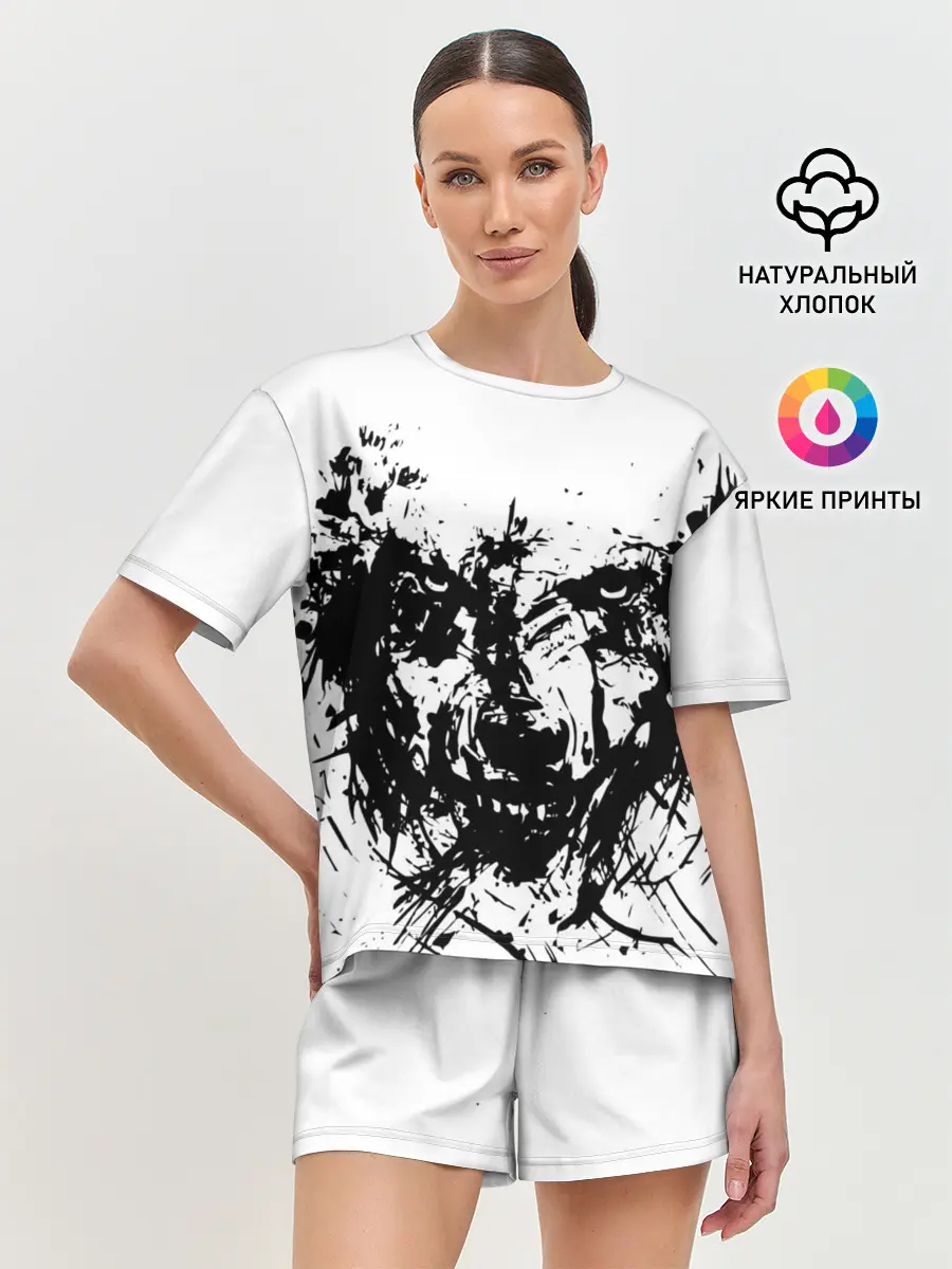 Женская пижама с шортами / Зверь