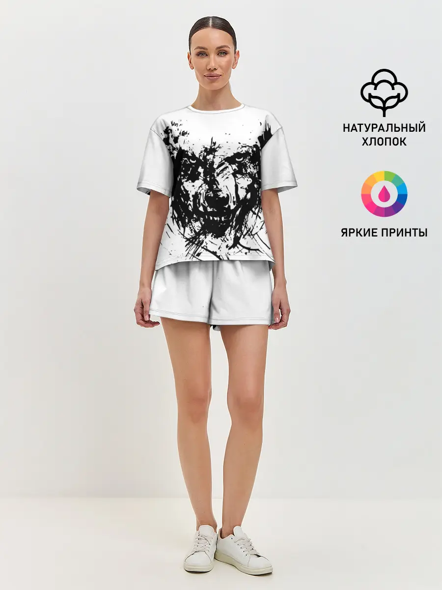 Женская пижама с шортами / Зверь