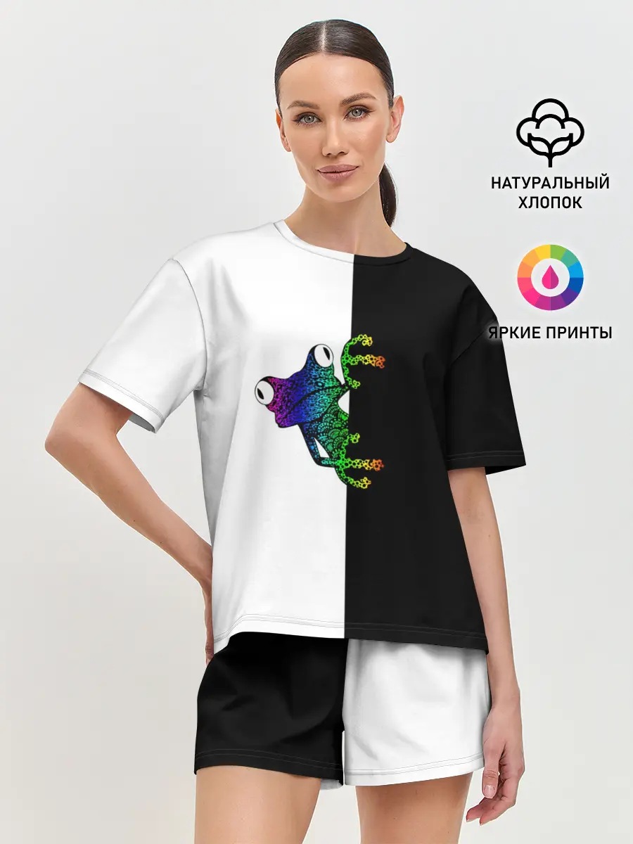 Женская пижама с шортами / Лягуха