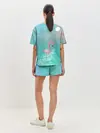 Женская пижама с шортами / Фламинго