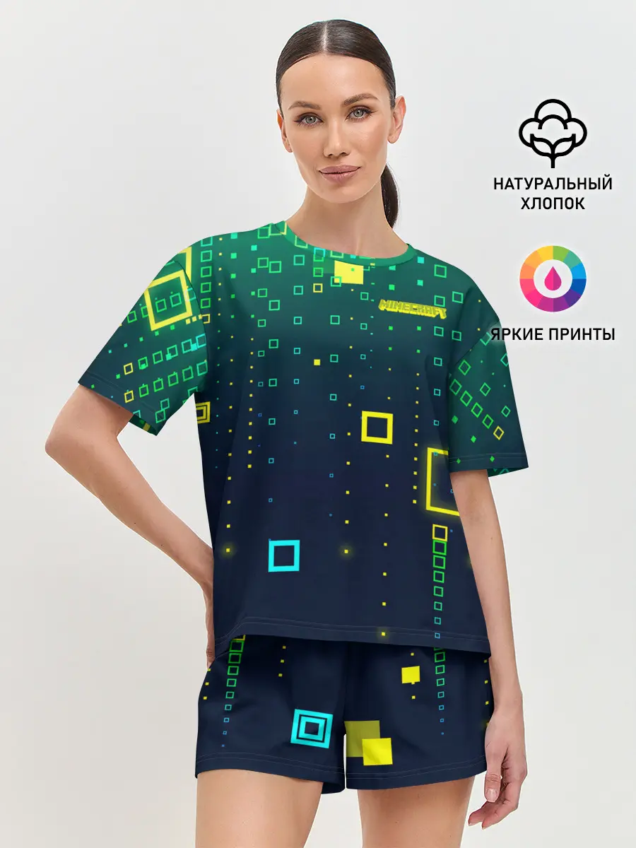 Женская пижама с шортами / Minecraft