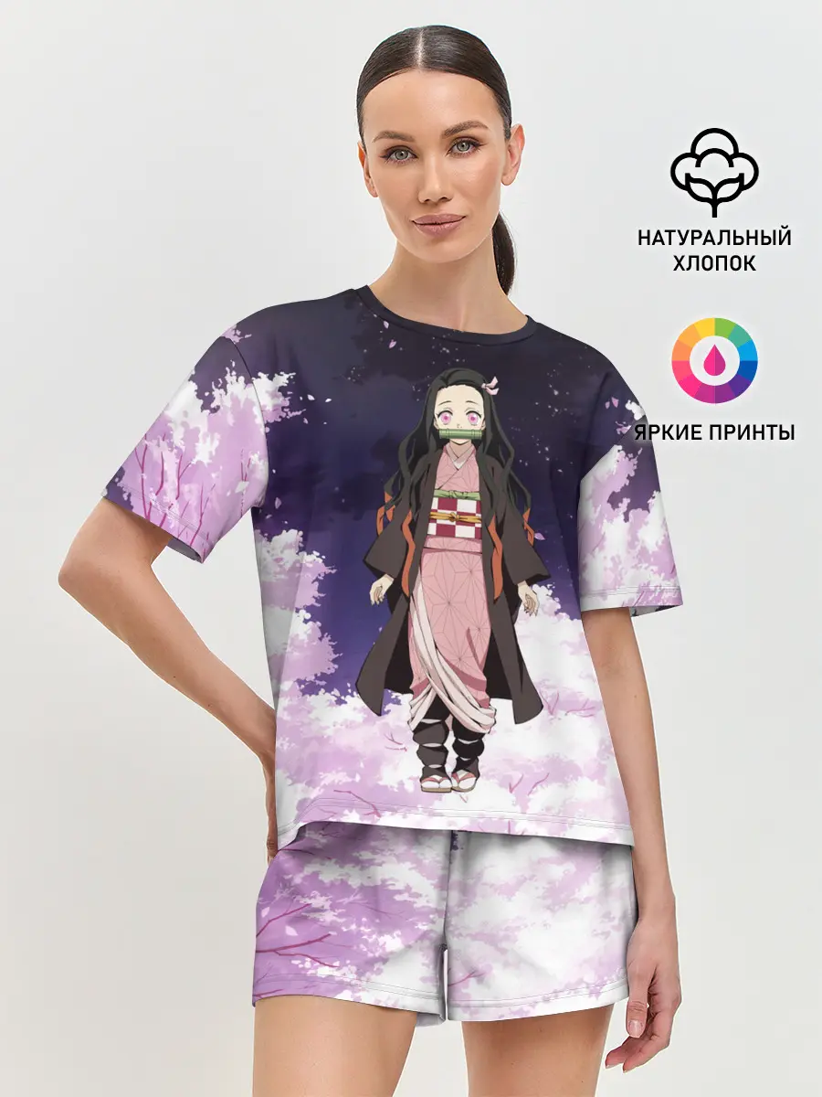 Женская пижама с шортами / Незуко