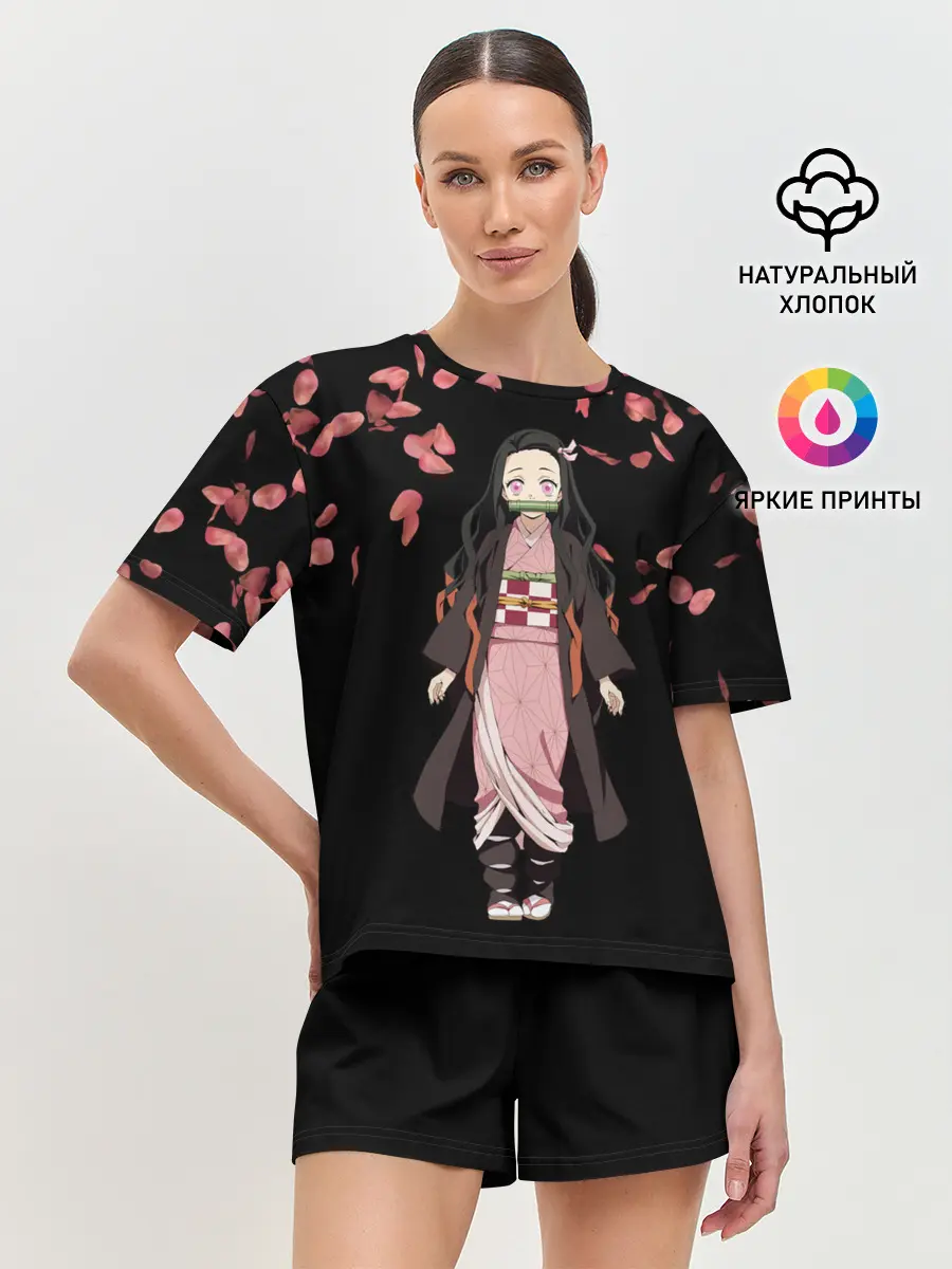 Женская пижама с шортами / Незуко