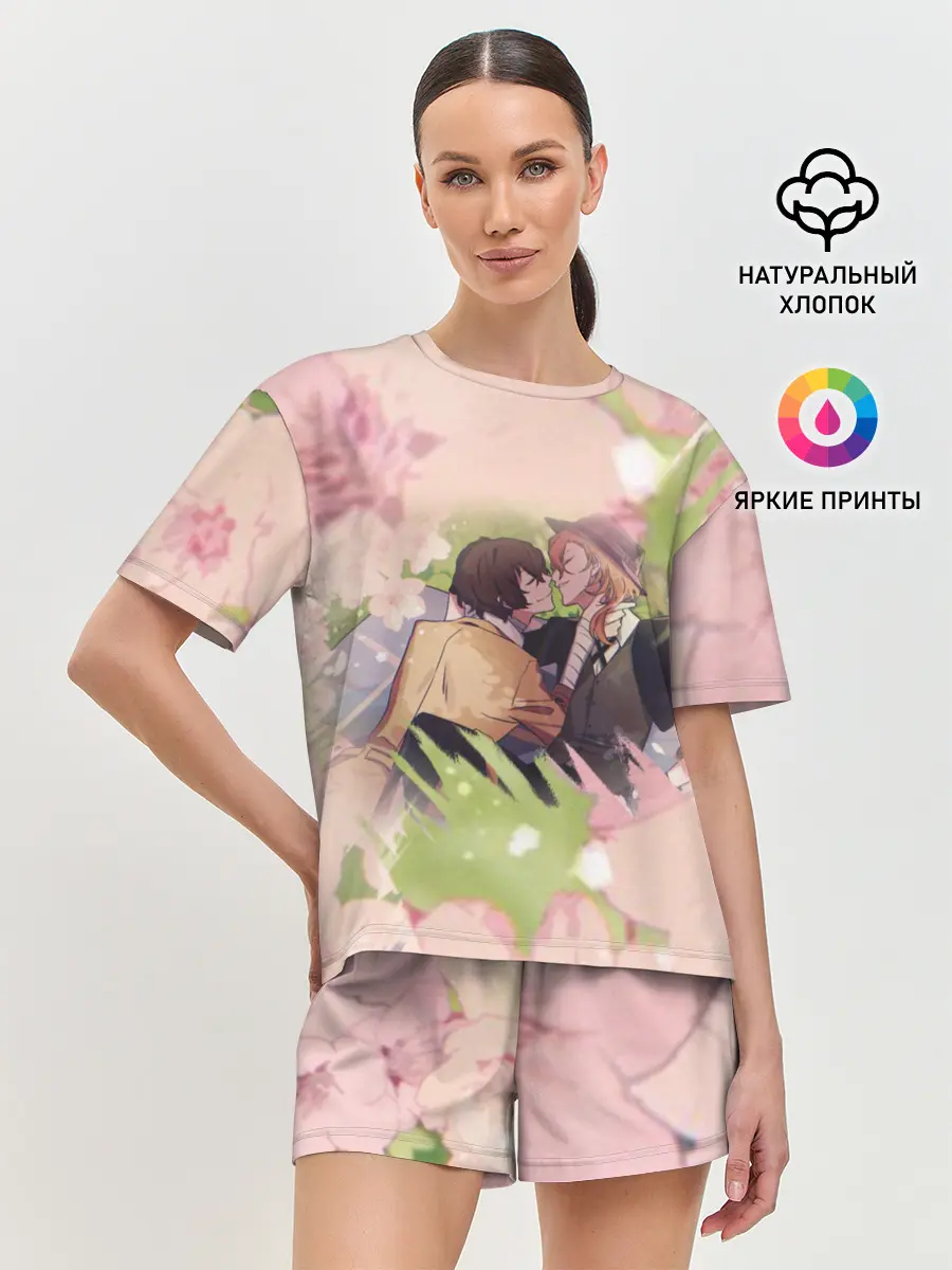 Женская пижама с шортами / Дазай и Чуя