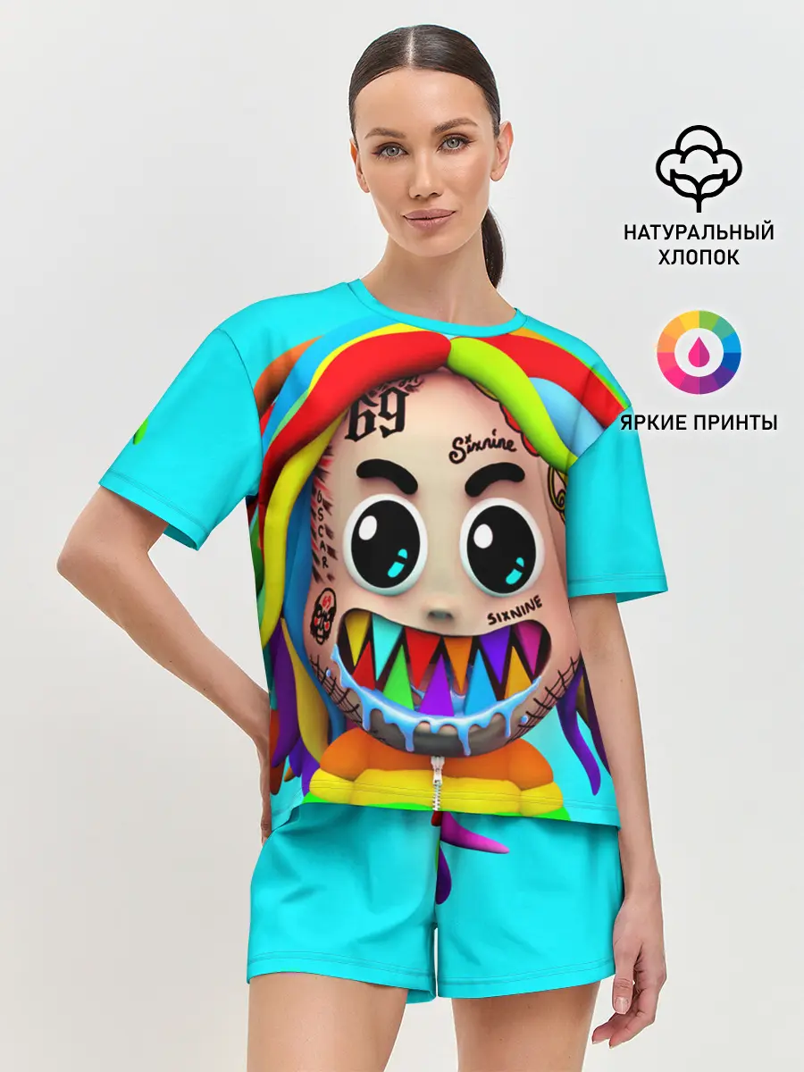 Женская пижама с шортами / 6IX9INE