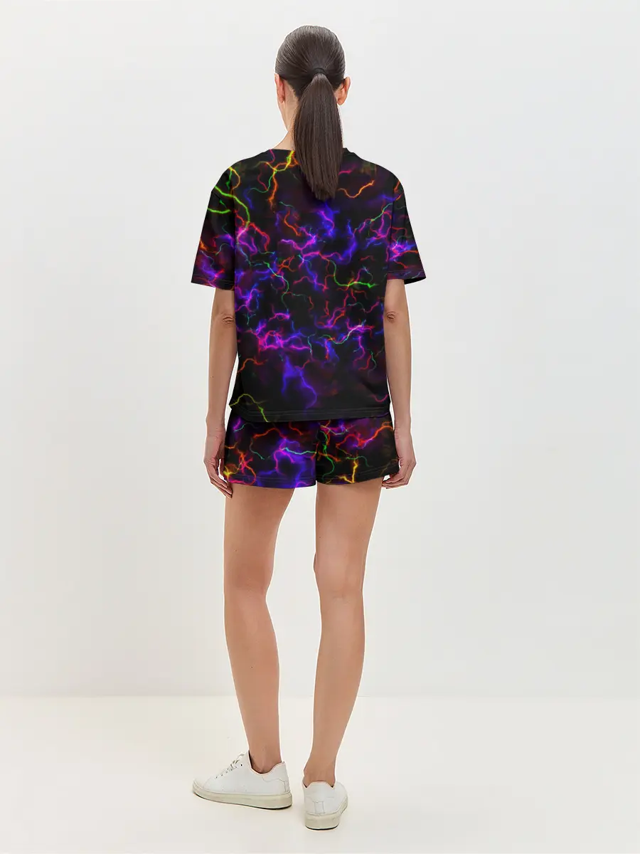 Женская пижама с шортами / Ночное Грозовое Небо