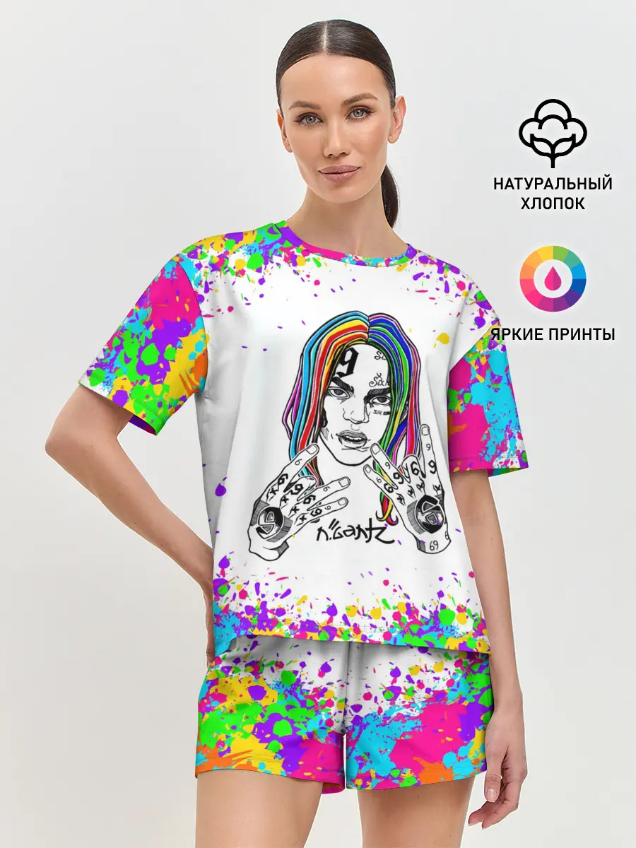 Женская пижама с шортами / Такеши 6ix9ine