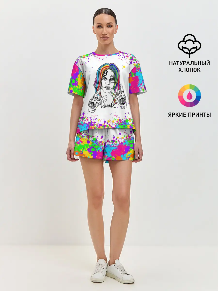 Женская пижама с шортами / Такеши 6ix9ine