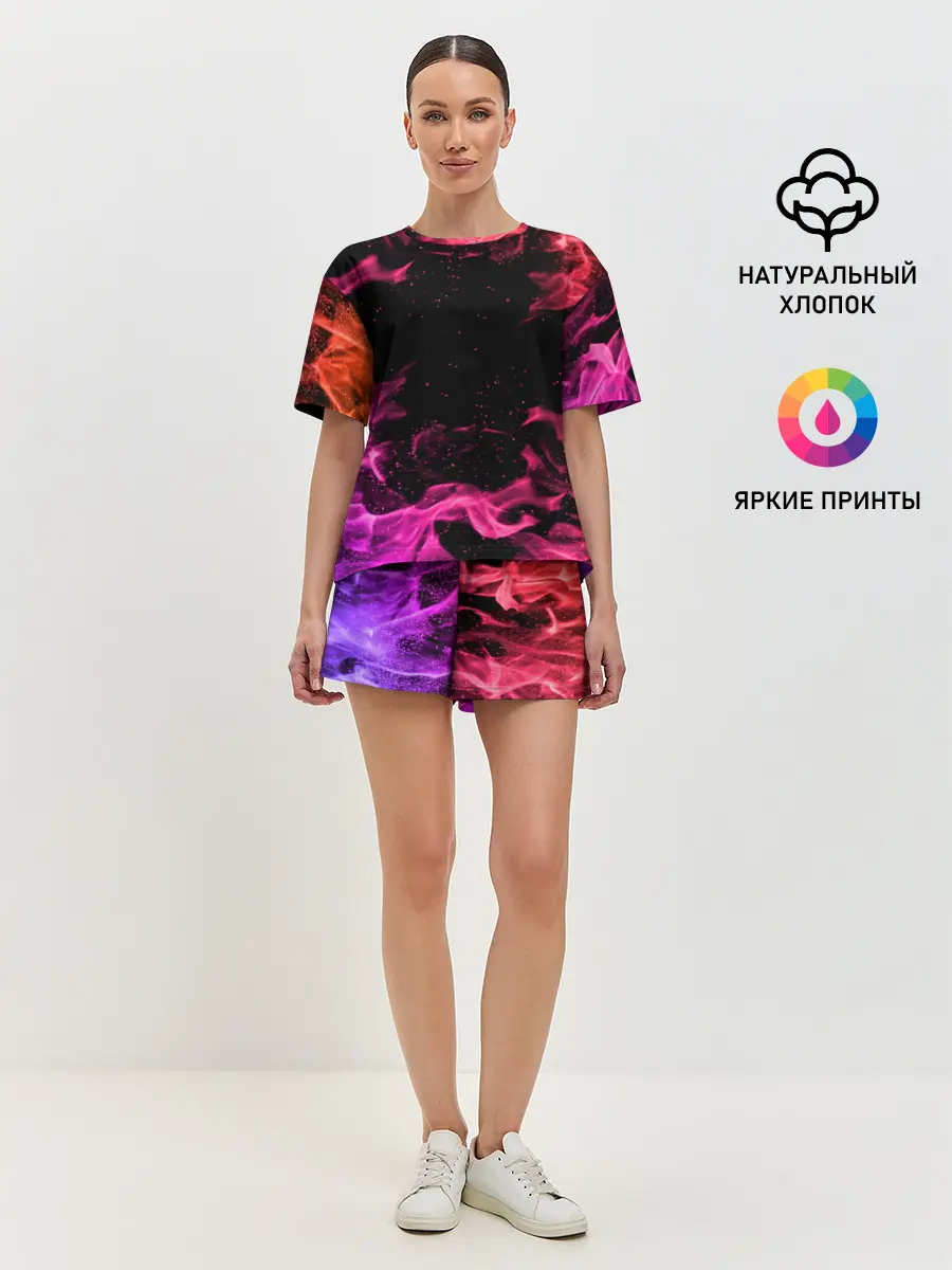 Женская пижама с шортами / ОГОНЬ