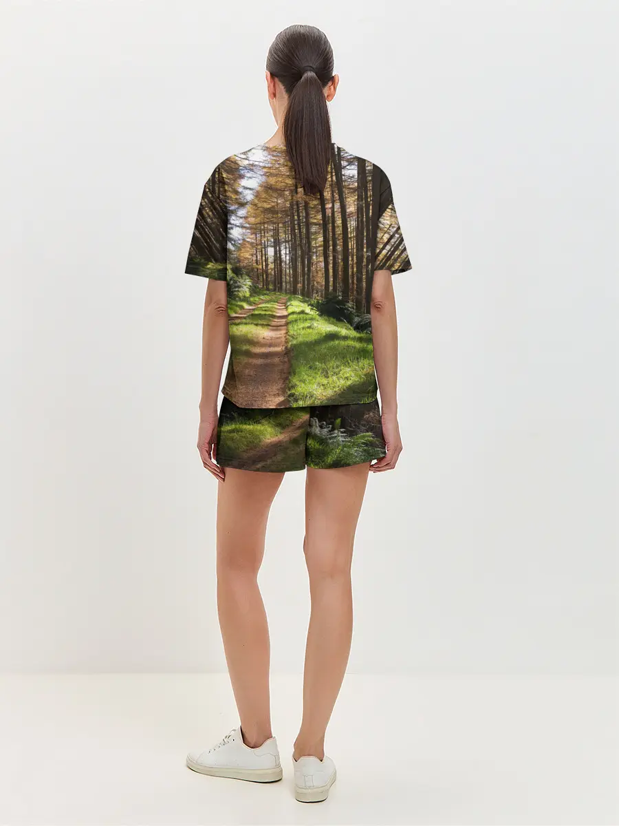 Женская пижама с шортами / Лес мой храм