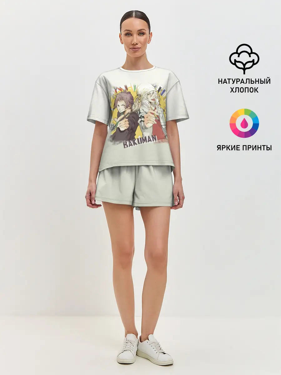 Женская пижама с шортами / Моритака и Шинта. БАКУМАН