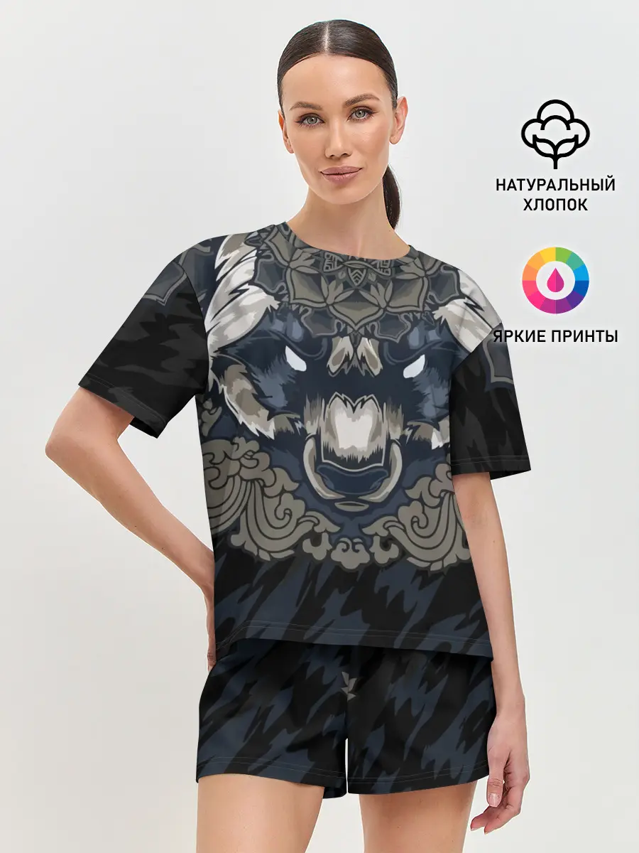 Женская пижама с шортами / Зверь