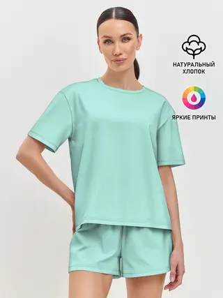 Женская пижама с шортами / Мятная Маска