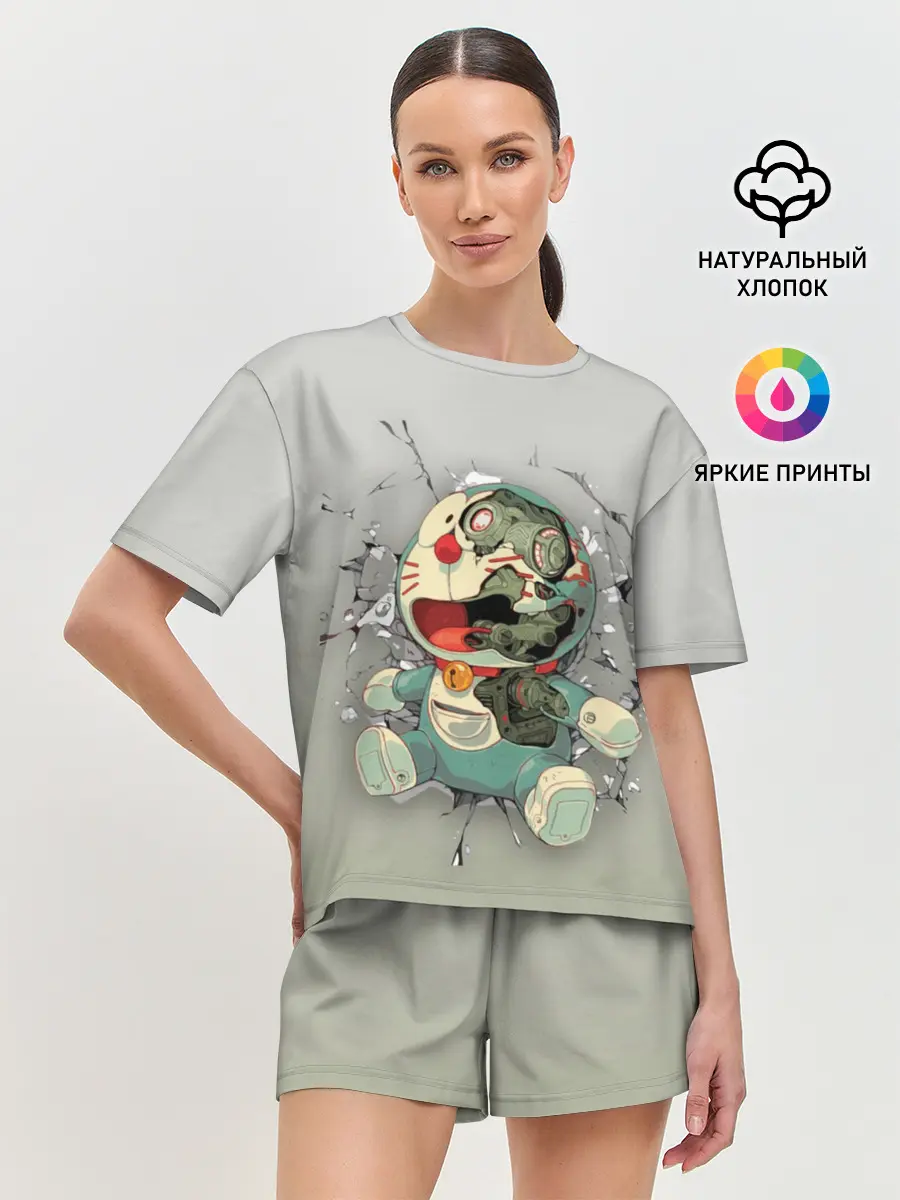 Женская пижама с шортами / Doraeman