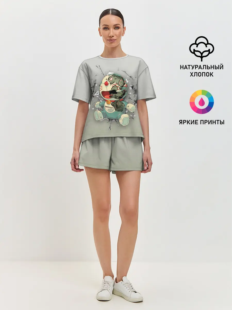 Женская пижама с шортами / Doraeman