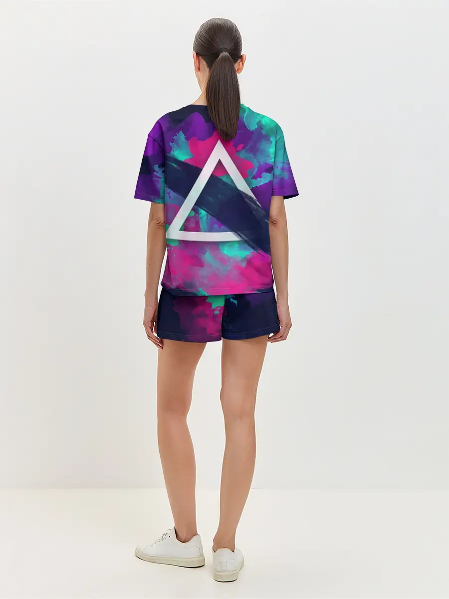 Женская пижама с шортами / Абстракция