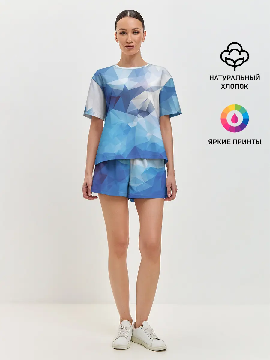 Женская пижама с шортами / Абстракция