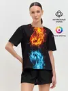 Женская пижама с шортами / Огонь и Вода