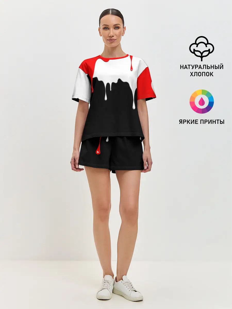 Женская пижама с шортами / ПОДТЁКИ.